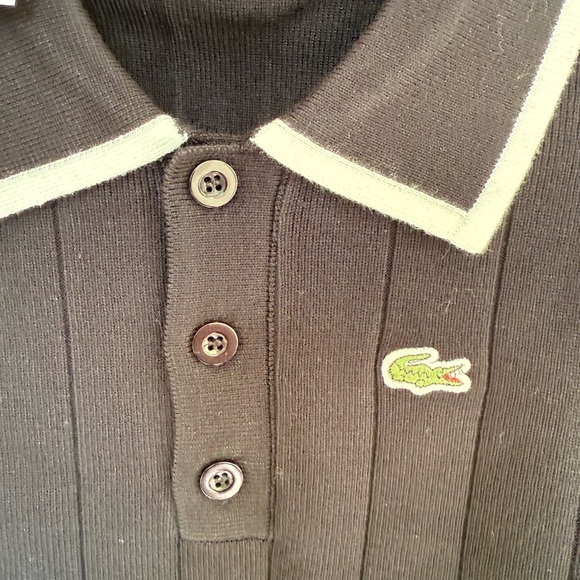 Lacoste Women’s Black Polo Shirt with White Trim Size S - Picture 4 of 9